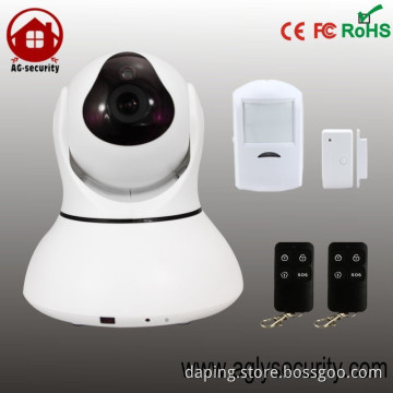 two-way audio intercom WIFI indoor IP camera alarm system smartphone APP control
